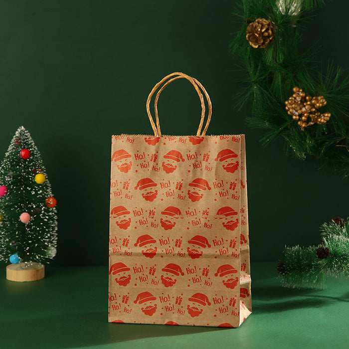 Wholesale Gift Bag Kraft Paper Christmas Gift Bag MOQ≥12 JDC-GB-Ganrui018