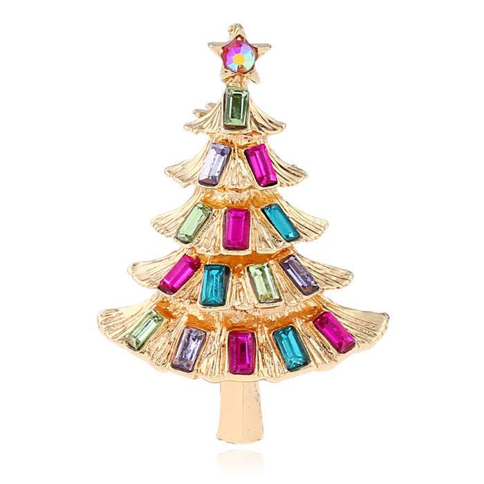 Wholesale Brooch Alloy Vintage Diamond Christmas Tree JDC-BC-ZhuiX003