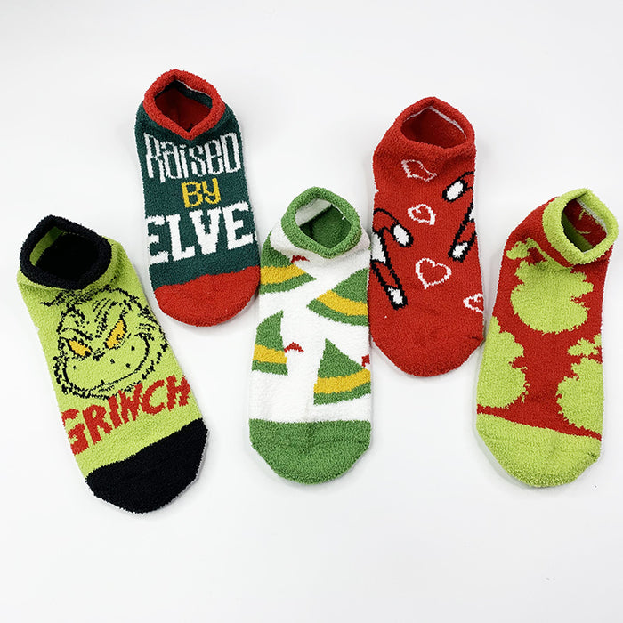 Wholesale Sock Coral Fleece Couple Double Sided Fleece Socks Thickened Christmas (M) JDC-SK-YiYan031