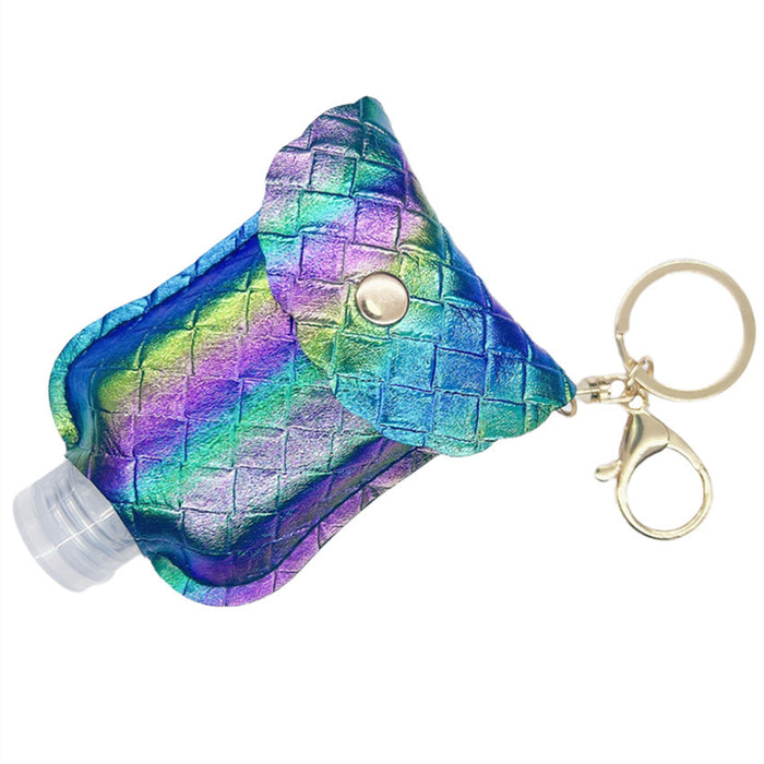 Wholesale Hand Sanitizer Color PU Leather Case Keychain MOQ≥2 JDC-KC-WenJ009