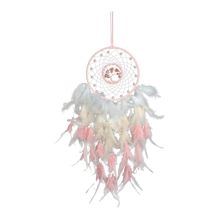 Jewelry WholesaleWholesale Gravel Life Tree Iron Feather Dreamcatcher MOQ≥2 JDC-DC-MengS003 Dreamcatcher 萌颂 %variant_option1% %variant_option2% %variant_option3%  Factory Price JoyasDeChina Joyas De China