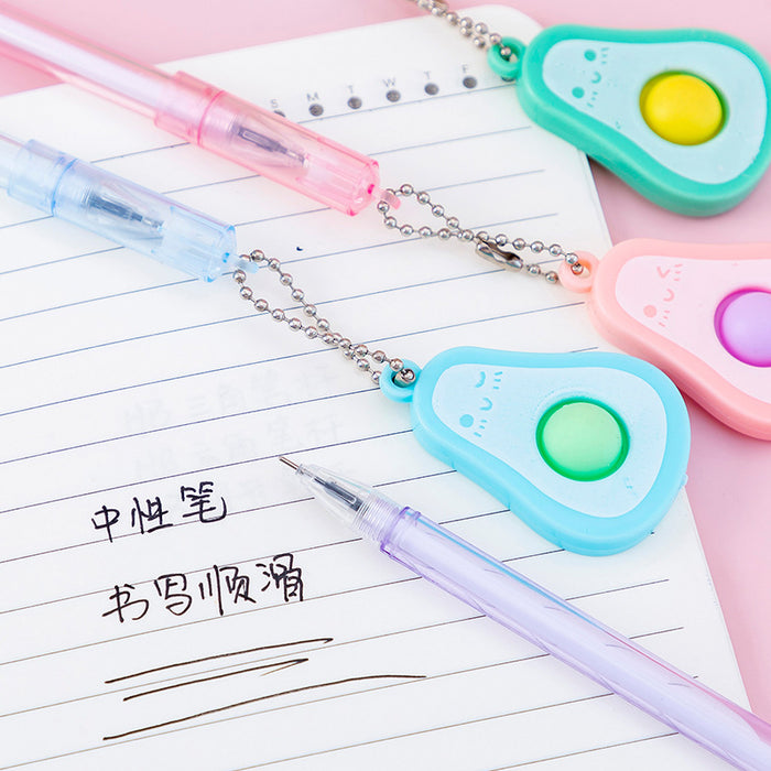 Wholesale Candy Color Cute Pendant Pen Creative Butter Gel Pen Black JDC-BP-JinL005