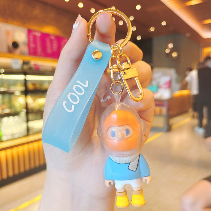 Wholesale boyfriend force boyfriend tide play cute personality three-dimensional couple keychain JDC-KC-LeZ012