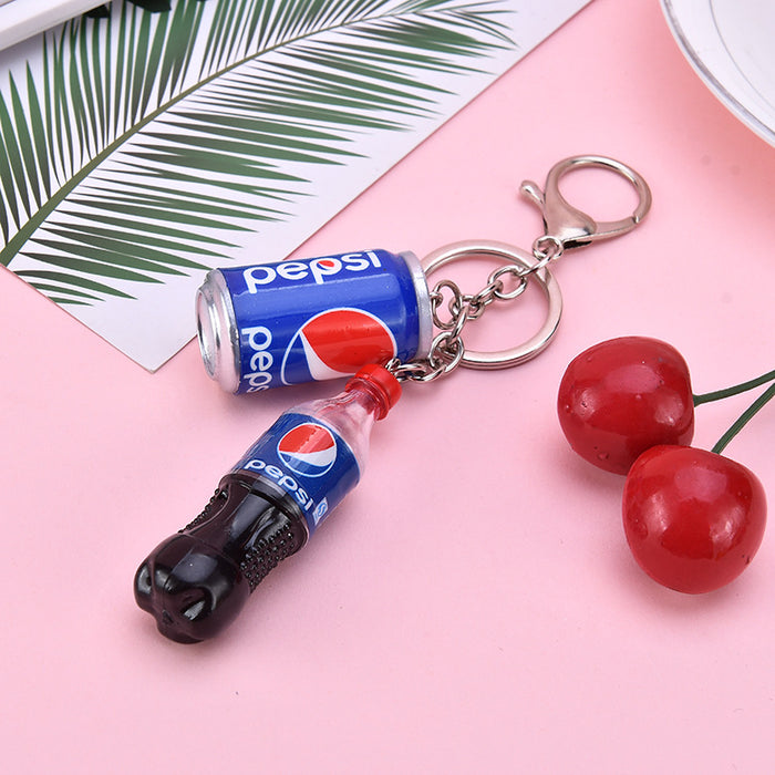 Wholesale Keychains For Backpacks PVC Cola Bottle Keychain MOQ≥2 JDC-KC-YY029