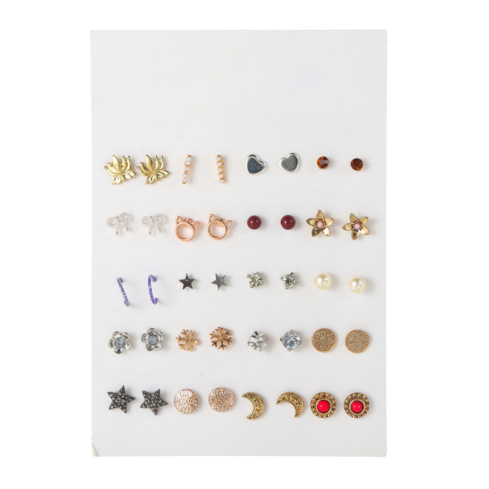 Jewelry WholesaleWholesale 20 pairs of alloy earrings set JDC-ES-ZhuJ002 Earrings 诛积 %variant_option1% %variant_option2% %variant_option3%  Factory Price JoyasDeChina Joyas De China