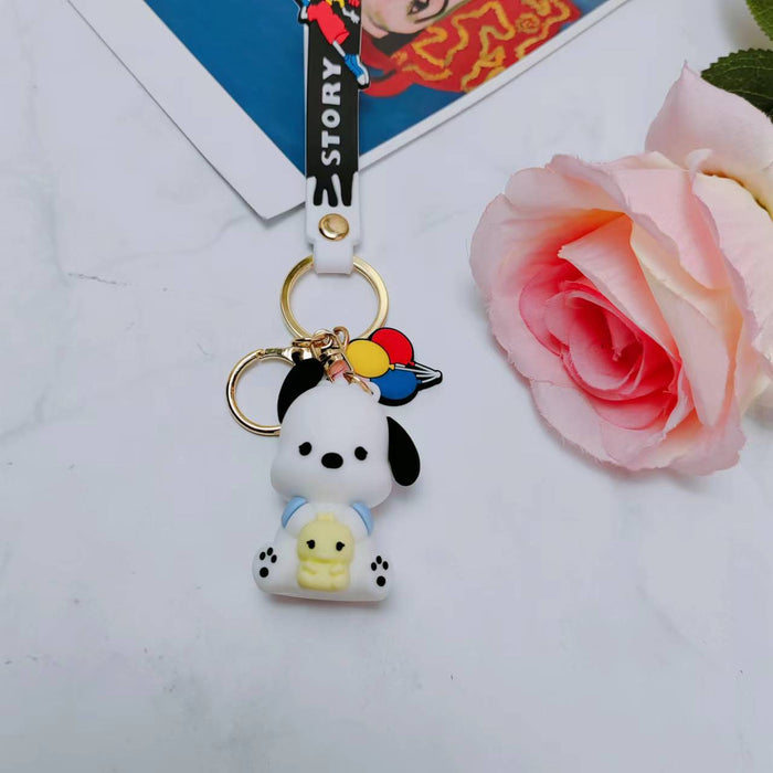 Wholesale keychain pvc cartoon cute bag accessories MOQ≥2 JDC-KC-HuaQ006