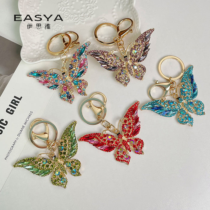 Jewelry WholesaleWholesale Retro New Rhinestone Butterfly Keychain MOQ≥2 JDC-KC-CH036 Keychains 晨晖 %variant_option1% %variant_option2% %variant_option3%  Factory Price JoyasDeChina Joyas De China