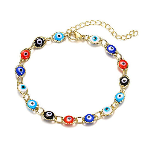 Jewelry WholesaleWholesale Devil's Eye Anklet Lucky Blue Eyes Boho MOQ≥2 JDC-AS-ChuJ002 Anklets 楚昀 %variant_option1% %variant_option2% %variant_option3%  Factory Price JoyasDeChina Joyas De China