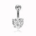 Jewelry WholesaleWholesale Stainless Steel Heart-Shaped Zircon Umbilical Nails JDC-UN-Duol003 Piercings 朵莱 %variant_option1% %variant_option2% %variant_option3%  Factory Price JoyasDeChina Joyas De China