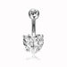 Jewelry WholesaleWholesale Stainless Steel Heart-Shaped Zircon Umbilical Nails JDC-UN-Duol003 Piercings 朵莱 %variant_option1% %variant_option2% %variant_option3%  Factory Price JoyasDeChina Joyas De China