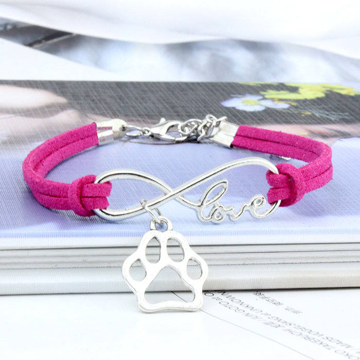 Wholesale Bracelet Alloy Retro 8 Character Love Dog Claw Bracelet MOQ≥2 JDC-BT-FengR005