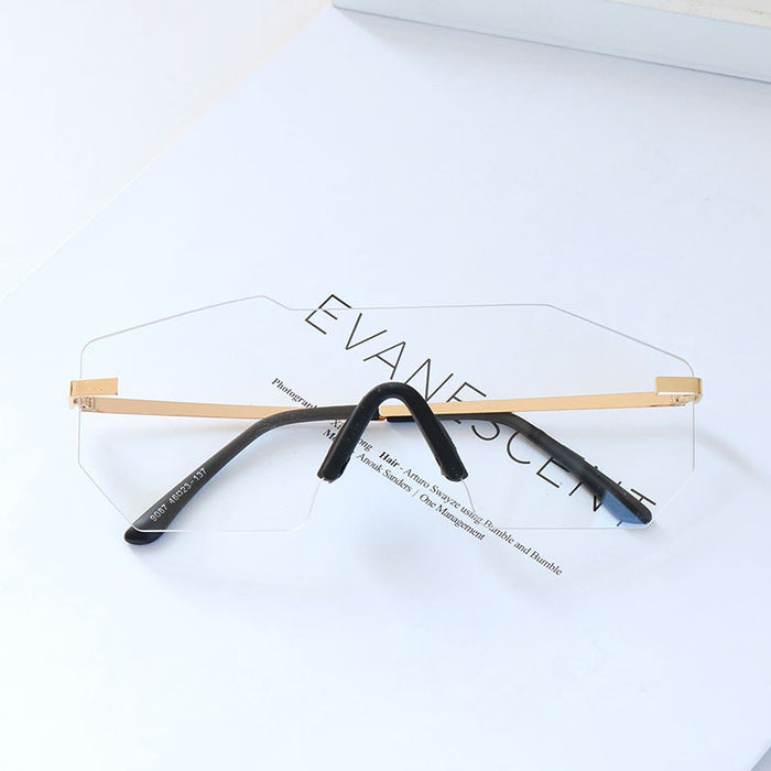 Wholesale Sunglasses Resin Lens Frameless Colorful Metal Frame MOQ≥2 JDC-SG-QingT009