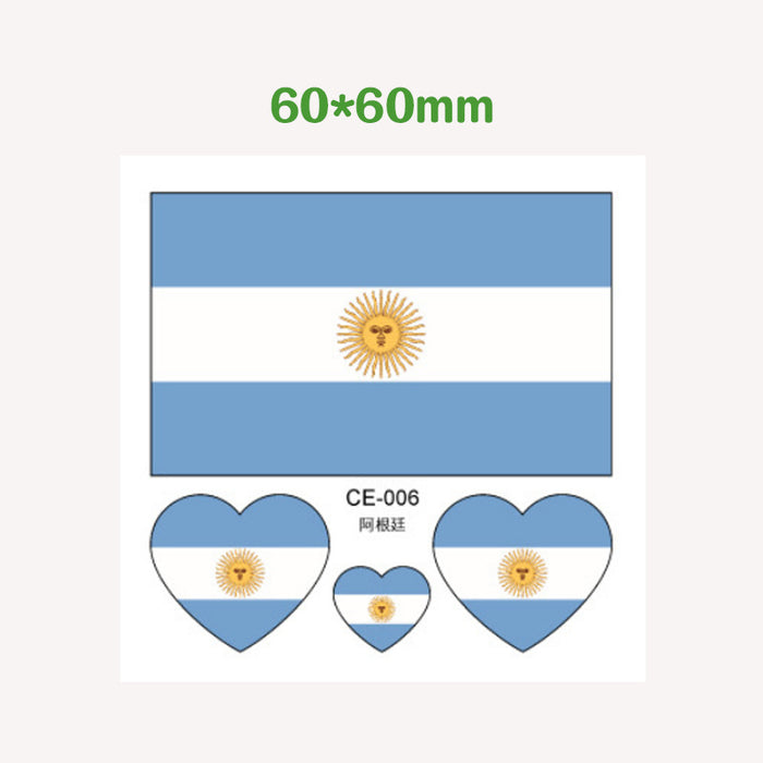 Wholesale Stickers World Cup Fans Flag Tattoo Stickers MOQ≥2 JDC-ST-RuiQ001