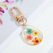 Jewelry WholesaleWholesale Daisy Resin Dried Flowers Keychain MOQ≥3 JDC-KC-Juej002 Keychains 觉际 %variant_option1% %variant_option2% %variant_option3%  Factory Price JoyasDeChina Joyas De China