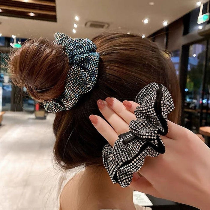 Wholesale Rhinestone Fabric Hair Scrunchies JDC-HS-ZXI001