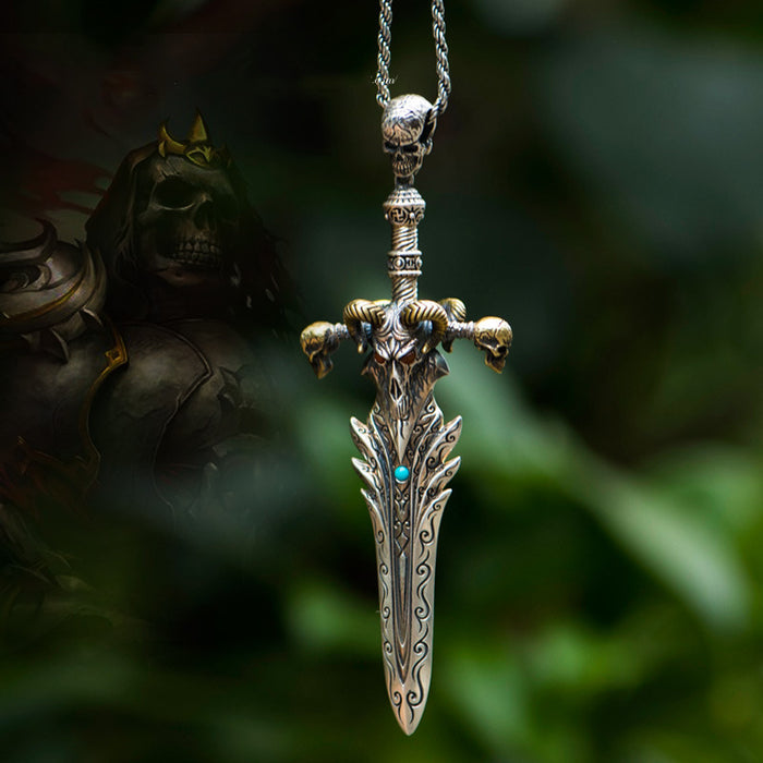 Wholesale sheep head Loulan ancient sword necklace for men JDC-NE-LinM001