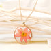 Jewelry WholesaleWholesale vintage round resin dried flower necklace MOQ≥3 JDC-NE-Juej011 Necklaces 觉际 %variant_option1% %variant_option2% %variant_option3%  Factory Price JoyasDeChina Joyas De China