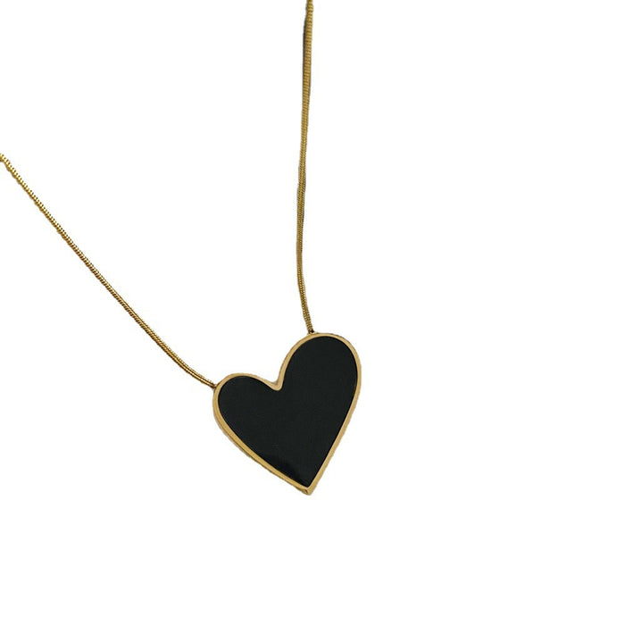 Wholesale Necklaces Titanium Steel Irregular Heart JDC-NE-YanP002