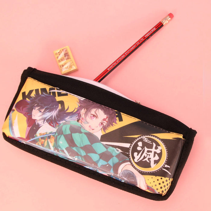 Wholesale Pencil Bags Canvas Cartoon Double Layer Stationery Bag MOQ≥2 JDC-PB-GLF001