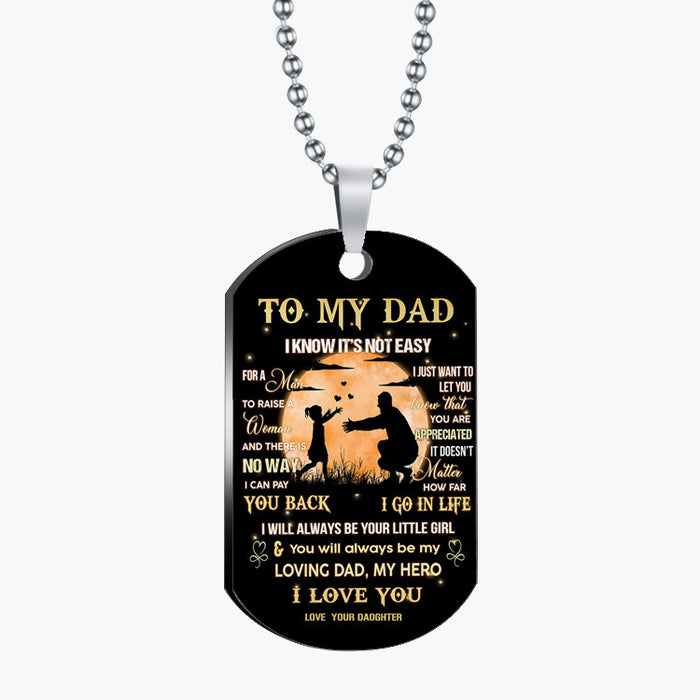 Wholesale Stainless Steel Necklace Keychain Father's Day Gift Ornament MOQ≥2 JDC-NE-HuH002