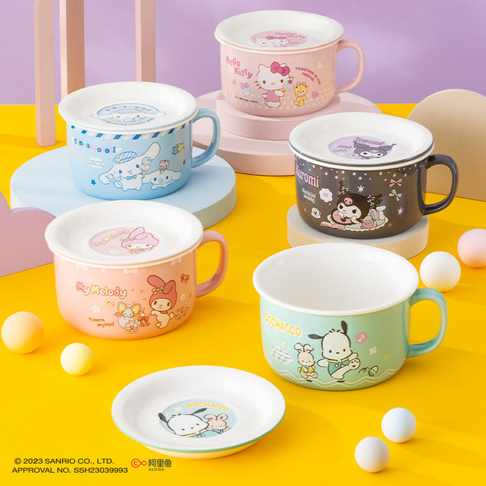 Wholesale Cartoon Ceramic Bowl with Lid JDC-KW-XiaoM002