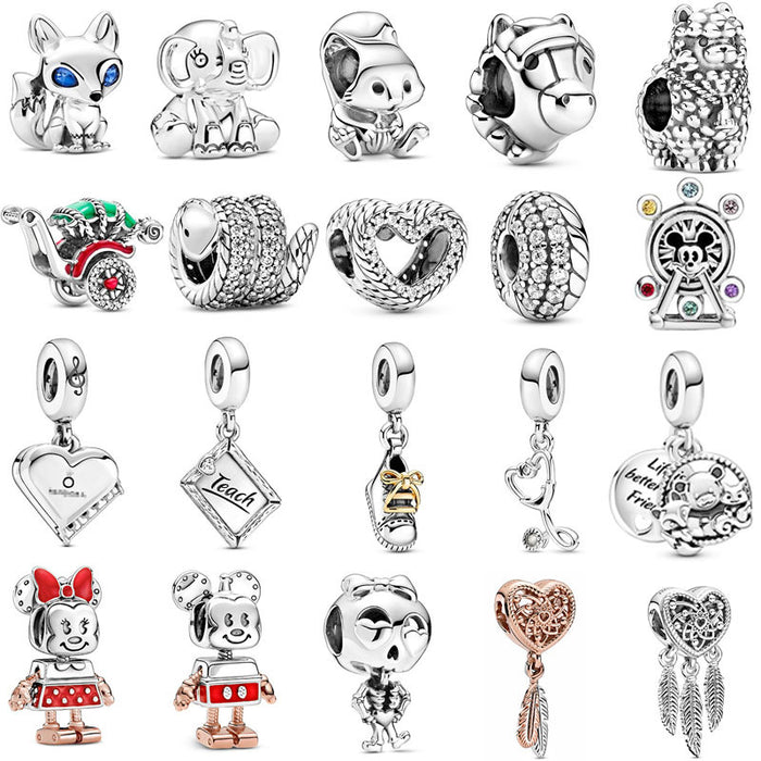 Wholesale Charms Bracelet DIY Beaded Cartoon Alloy Pack Of 20 (M) JDC-CS-YuanYu009