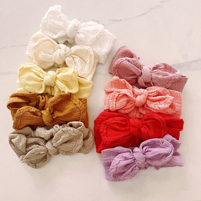 Wholesale Headband Gauze Kids Knotted Stretch Big Butterfly JDC-HD-DanN003