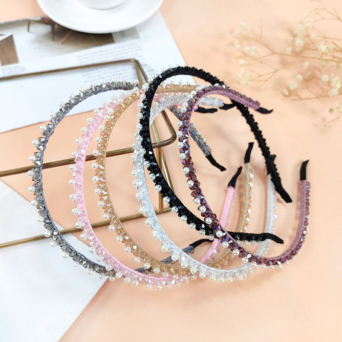 Jewelry WholesaleWholesale pearl crystal winding headband hairpin girl JDC-HD-O399 Headband 潮炫 %variant_option1% %variant_option2% %variant_option3%  Factory Price JoyasDeChina Joyas De China