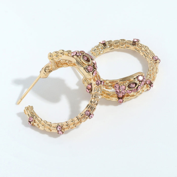 Wholesale Earrings Alloy Diamond Snake Shape JDC-ES-V055