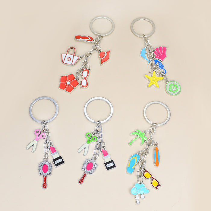 Wholesale Beach Ocean Series Zinc Alloy Key Chain JDC-KC-DeH001