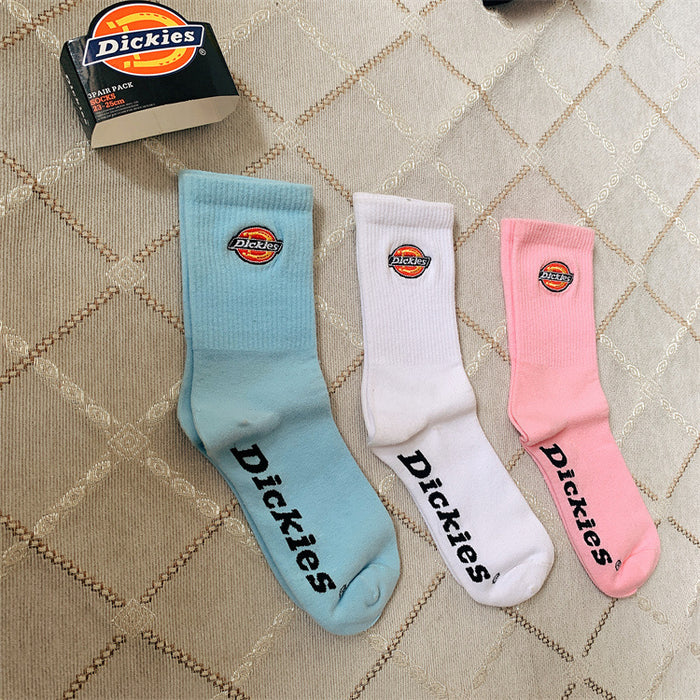 Wholesale Sock Combed Cotton Leisure Sports Mid Tube Sweat Absorption 3pcs (F) MOQ≥3 JDC-SK-HongMian003