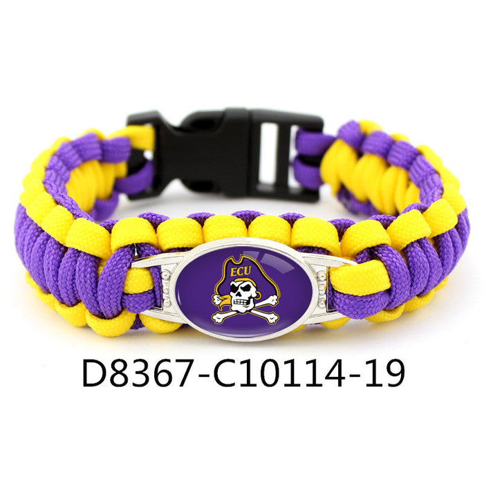 Wholesale Sports Style Rugby Team Woven Bracelets JDC-BT-BaB021