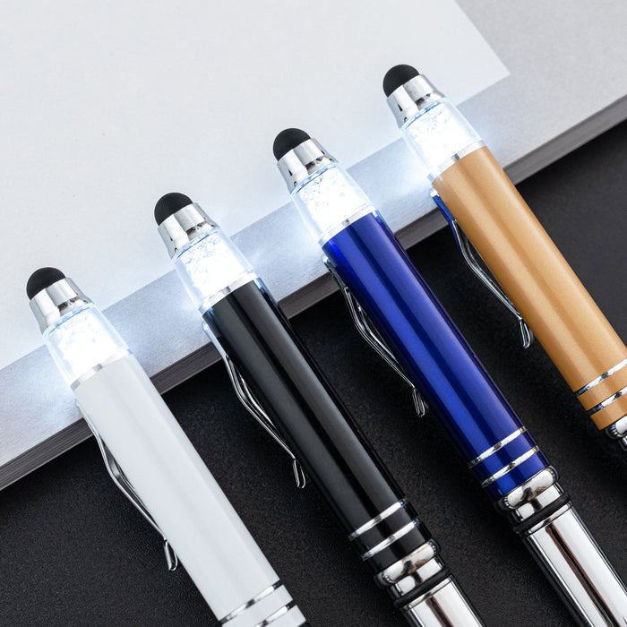 Wholesale Metal LED Light Pen Multifunctional Touch Screen Touch Ballpoint Pen JDC-BP-Huah042