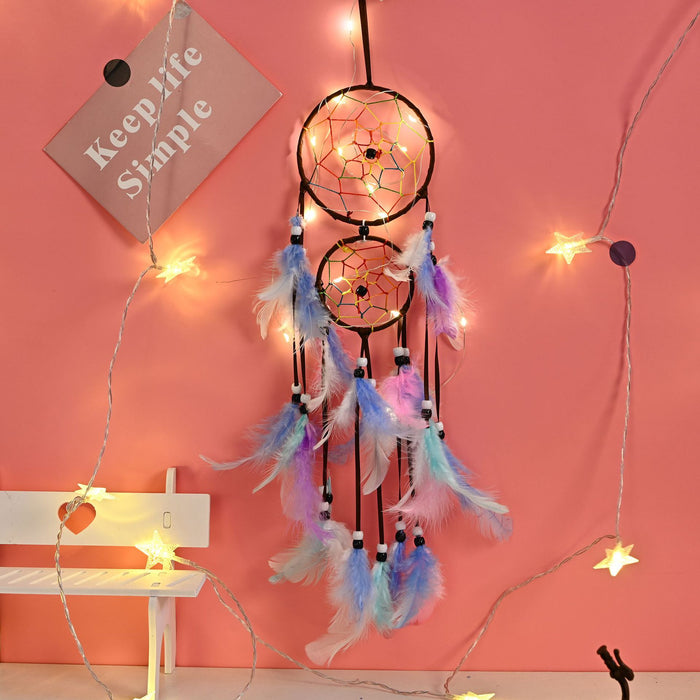 Jewelry WholesaleWholesale Feather Ribbon Plastic Circle DreamCatcher Home Wall Decoration JDC-DC-JunX001 Dreamcatcher 俊贤 %variant_option1% %variant_option2% %variant_option3%  Factory Price JoyasDeChina Joyas De China