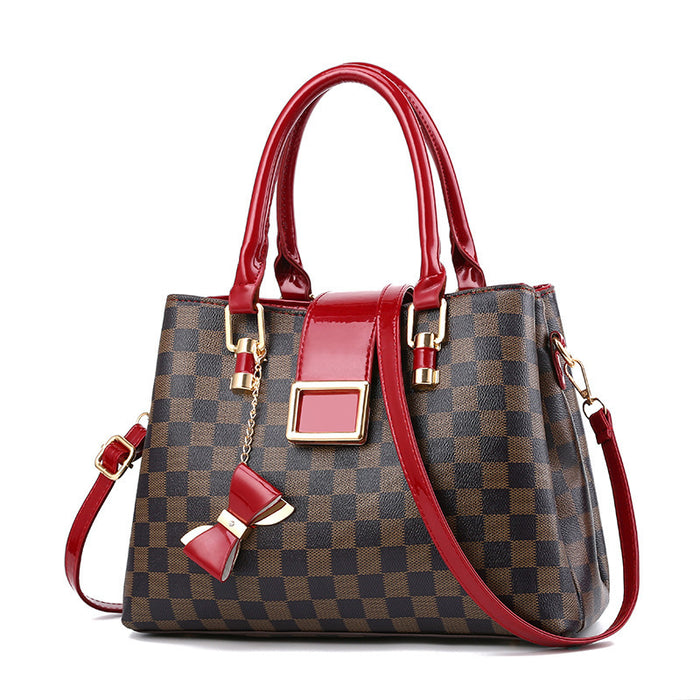 Wholesale Shoulder Bag PU Print Bow Handbag Diagonal Cross (F) JDC-SD-haim006