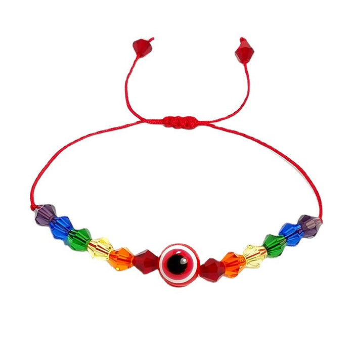 Wholesale Simia Stained Glass Crystal Same Sex Rainbow Eye Bracelet MOQ≥2 JDC-BT-HaoL007