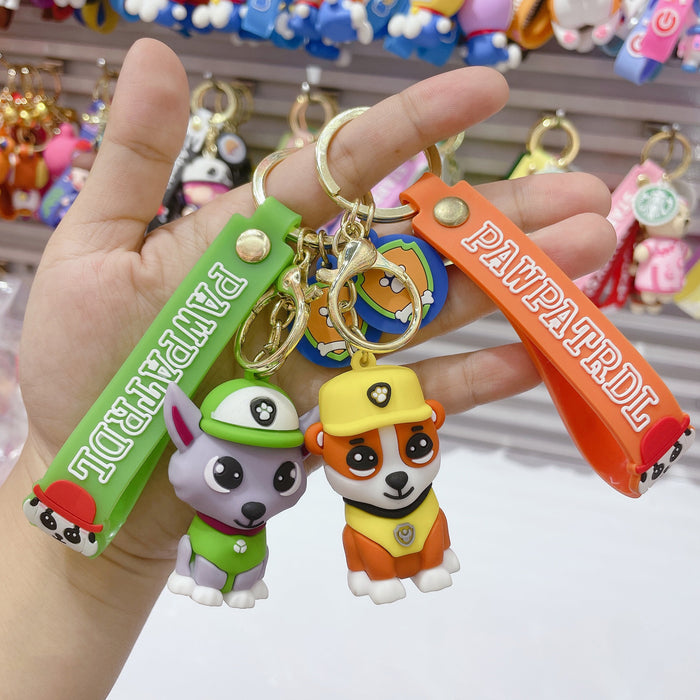 Wholesale Cartoon Dog Soft Rubber Alloy Cute Keychain (M) MOQ≥2 JDC-KC-JuShu007