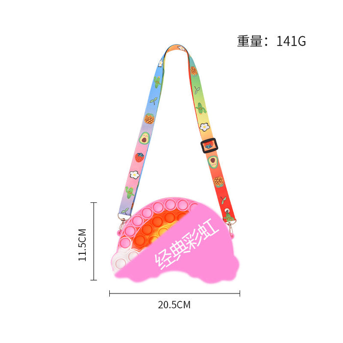 Jewelry WholesaleWholesale Decompression Messenger Bag Silicone Decompression Toy Coin Purse JDC-FT-Bais010 fidgets toy 百思 %variant_option1% %variant_option2% %variant_option3%  Factory Price JoyasDeChina Joyas De China