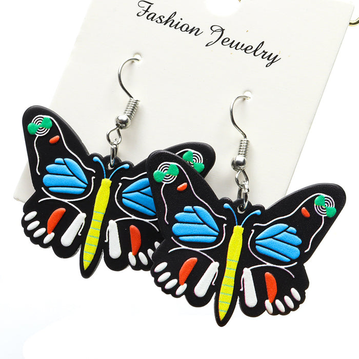 Wholesale Butterfly Personality Exaggerated Acrylic Large Butterfly Ring JDC-ES-Songx029