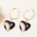 Jewelry WholesaleWholesale Rainbow Love Earrings Metal Drip Oil MOQ≥3 JDC-ES- XLH013 Earrings 小螺号 %variant_option1% %variant_option2% %variant_option3%  Factory Price JoyasDeChina Joyas De China