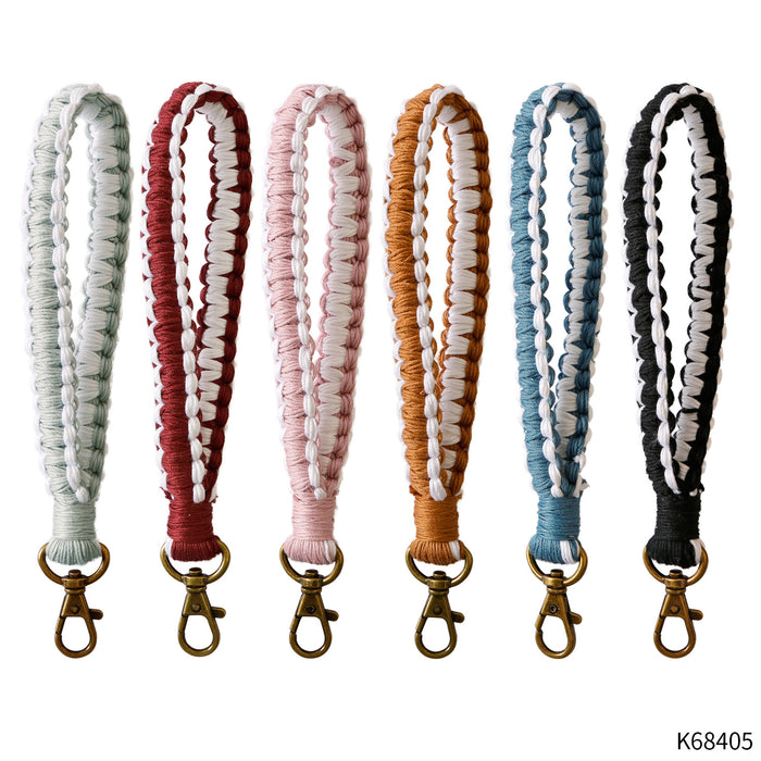 Jewelry WholesaleWholesale Hand Braided Lanyard Wrist Strap Keychain MOQ≥2 JDC-KC-JM030 Keychains 杰米 %variant_option1% %variant_option2% %variant_option3%  Factory Price JoyasDeChina Joyas De China