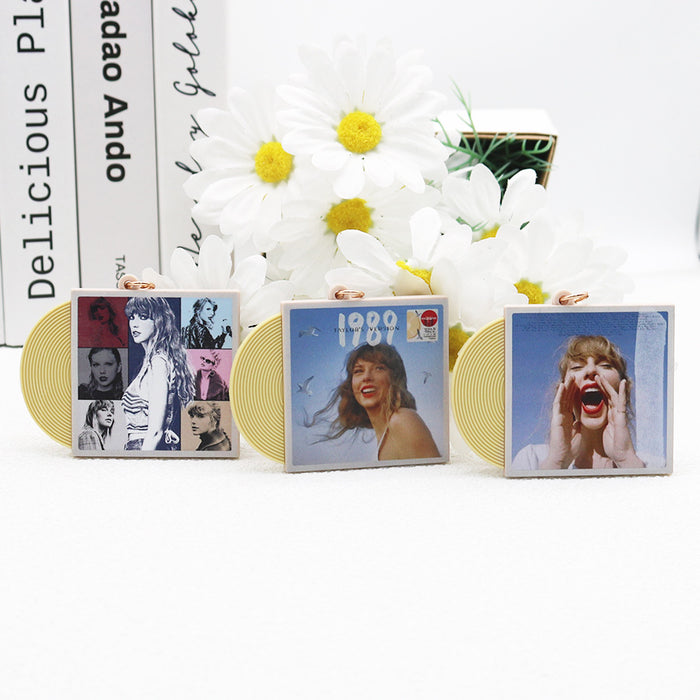 Wholesale PVC Album Simulation Record Keychain JDC-KC-Gaopu001