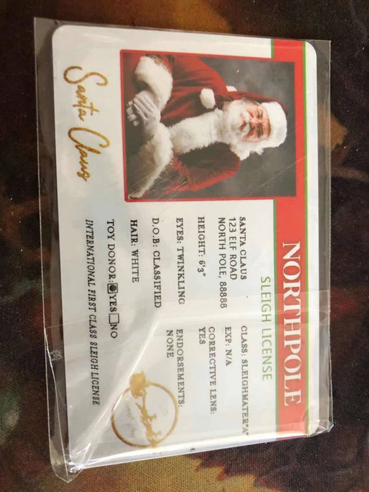 Wholesale Santa Driver's License Christmas Gift Greeting Cards MOQ≥2 JDC-DCN-ZMHW002