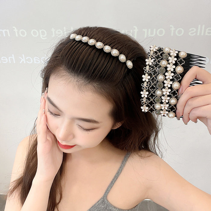 Wholesale pearl hair comb insert comb broken hair finishing artifact hair clip back head clip JDC-HC-tengZ003