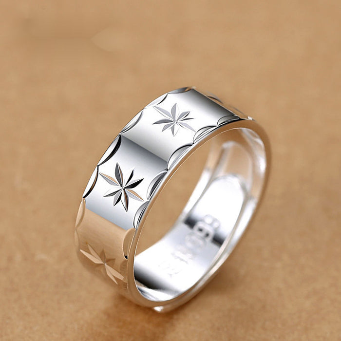 Wholesale Rings Silver Plated Men's Adjustable MOQ≥2 JDC-RS-HengJ002