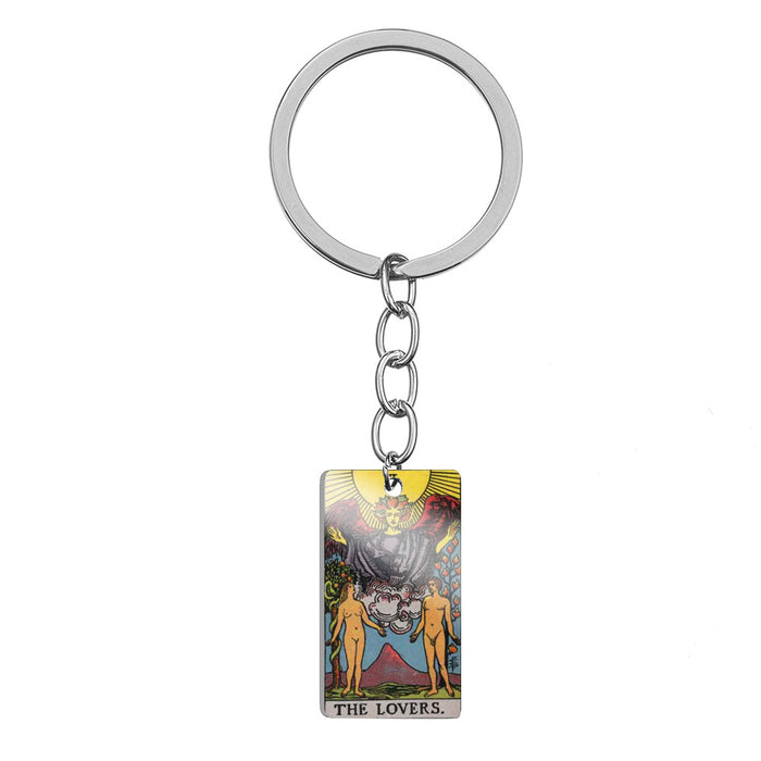 Wholesale Tarot Color Stainless Steel Keychain MOQ≥2 JDC-KC-HuanYu003