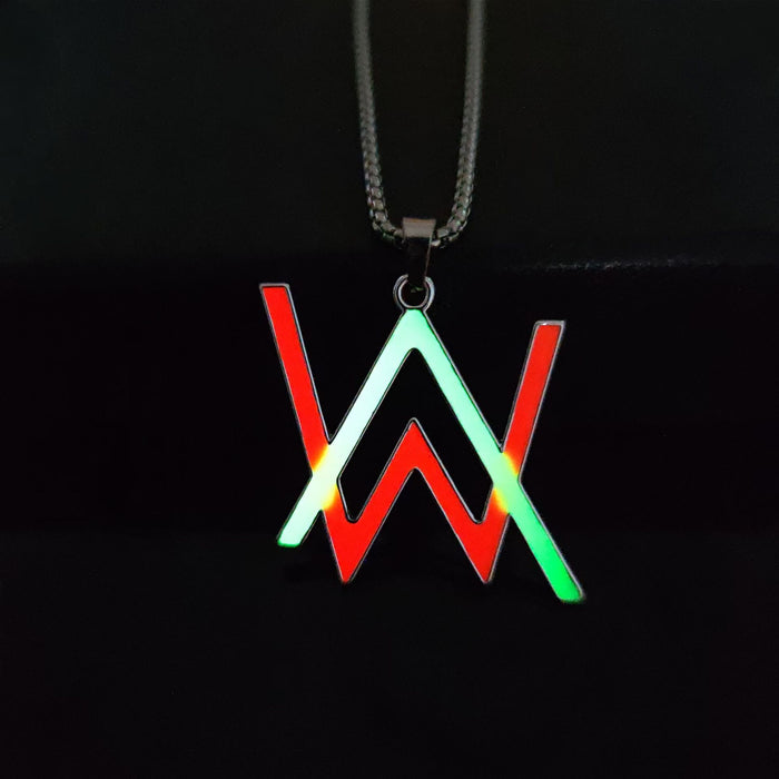 Wholesale Necklace Stainless Steel Waterproof Letter Luminous MOQ≥2 JDC-NE-ZiFei008