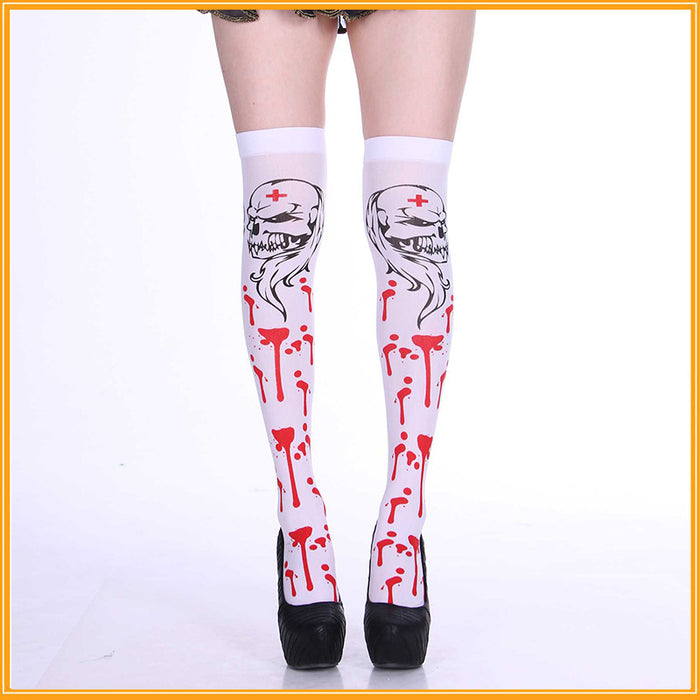 Wholesale Socks Cloth Halloween Skeleton Gloves Skull Skeleton Paws Bleeding MOQ≥2 JDC-SK-hengz003