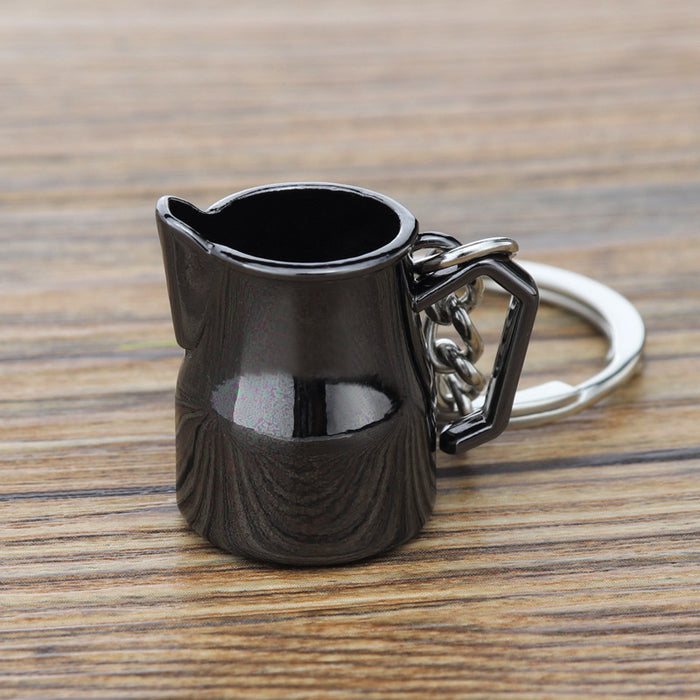 Wholesale Coffee Cup Moka Pot Coffee Appliance Zinc Alloy Keychain MOQ≥2 JDC-KC-XunXin006