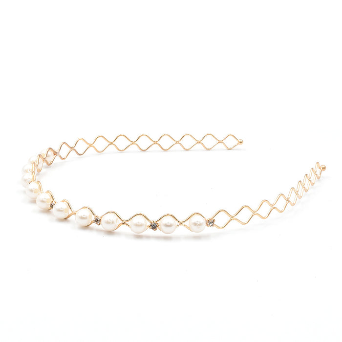 Jewelry WholesaleWholesale Hollow Leaf Metal Headband Simple Punk Pearl Head Buckle JDC-HD-GSN011 Headband 莱玛 %variant_option1% %variant_option2% %variant_option3%  Factory Price JoyasDeChina Joyas De China